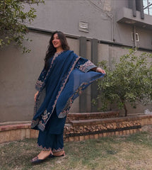 Aadab Embroidered 3-Piece