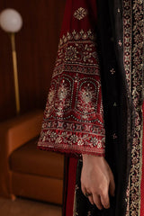 Royal Maroon Lal Pari 3Pc Embroidered Lawn Dress