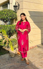 AMBER EMBROIDERED 2-PIECE Stitched Dress.