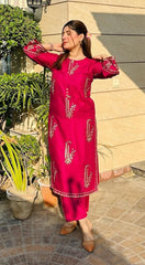 AMBER EMBROIDERED 2-PIECE Stitched Dress.