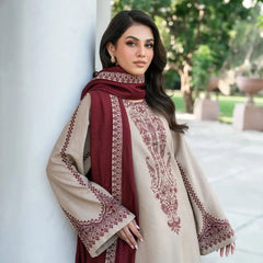 Zara Embroidered 3-Piece – Baroque Collection BY Al Asar Art