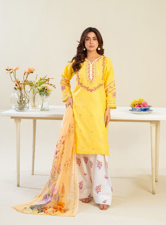 Lemon Bloom Farshi 3 Piece